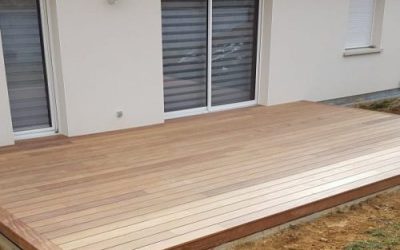 Terrasse plain-pied en bois exotique Cumaru de 28m2