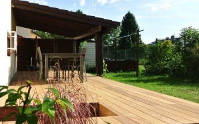 Terrasse de plain-pied en bois exotique Cumaru 31m2