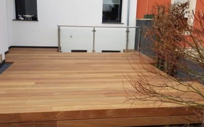 Terrasse de plain-pied en bois exotique Cumaru 32m2
