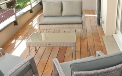 Terrasse balcon en bois exotique Cumaru