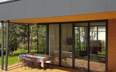 Terrasse de plain-pied en bois exotique Garapa de 53m²