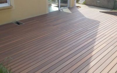 Terrasse en bois composite de 105m²