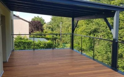 Terrasse surélevée en bois exotique Cumaru de 36m2
