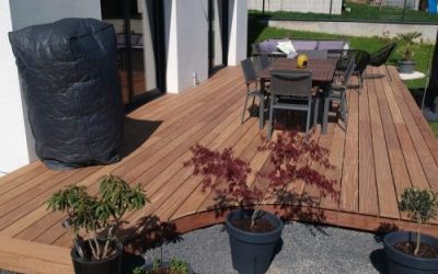 Terrasse plain-pied en bois exotique Cumaru de 37m²