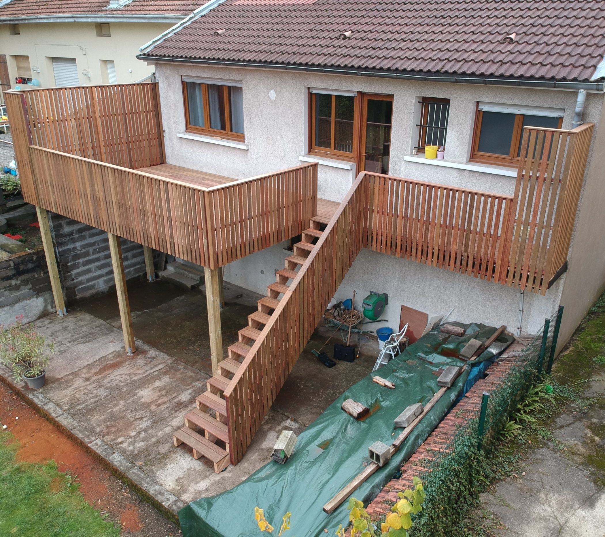 terrasse bois-terrasse pilotis-ipé-longuyon-longwy-mont saint martin-tereny-moselle-lorraine