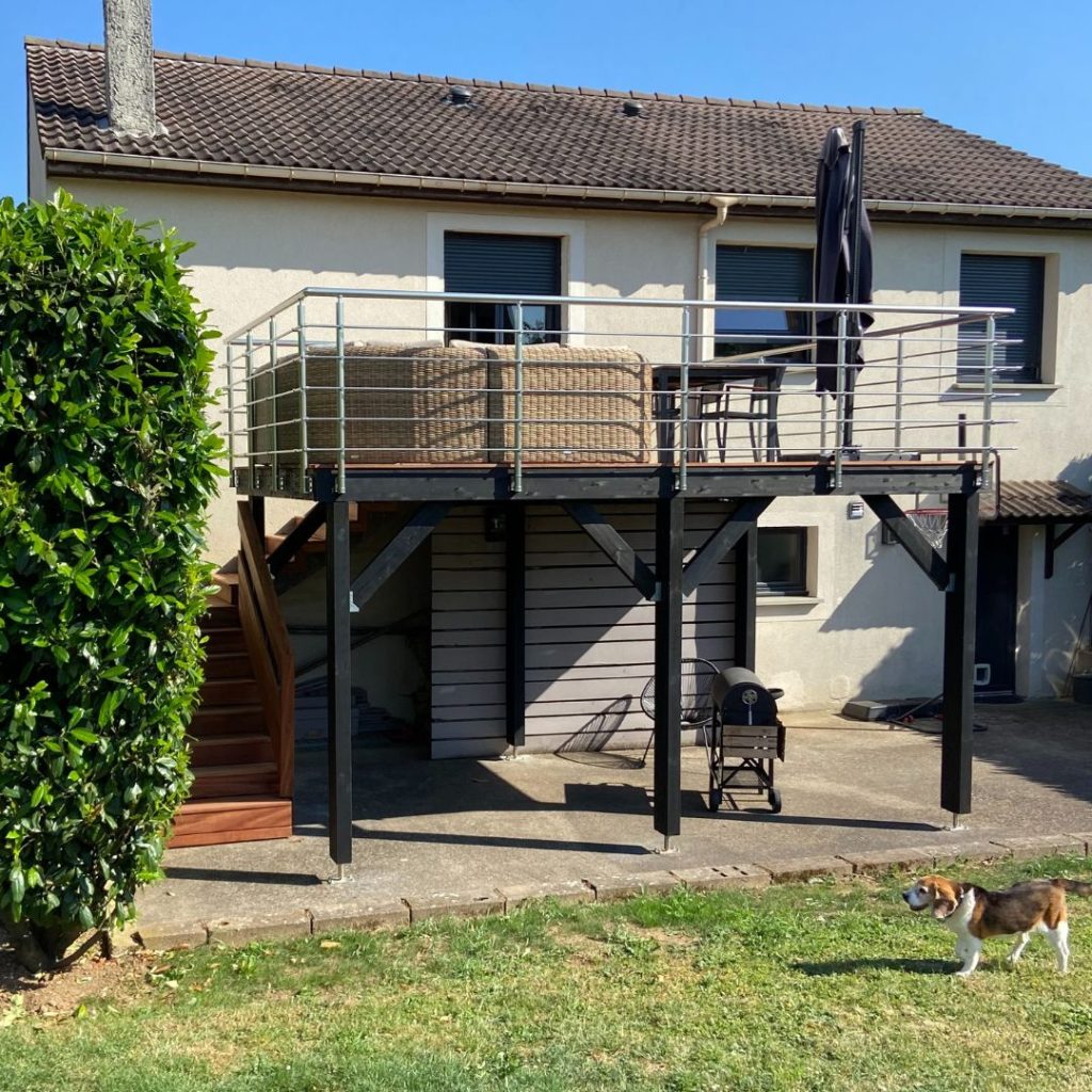 terrasse-terrasse pilotis-rénovation balcon-tigerwood-muiracatiara-tereny-cattenom-manom-garche-moselle
