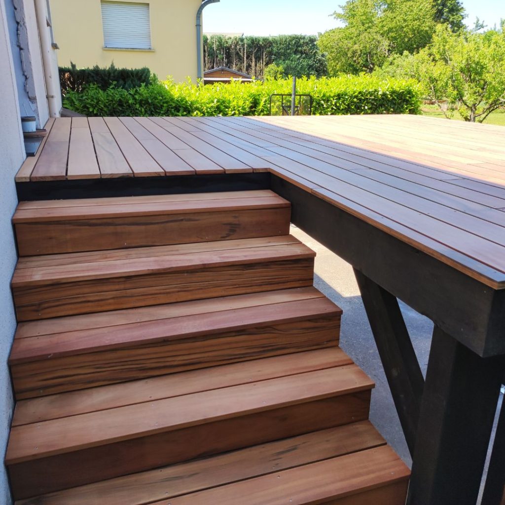 terrasse-terrasse pilotis-rénovation balcon-tigerwood-muiracatiara-tereny-cattenom-manom-garche-moselle