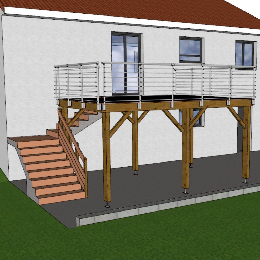 terrasse-terrasse pilotis-rénovation balcon-tigerwood-muiracatiara-tereny-cattenom-manom-garche-moselle
