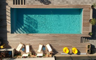 Terrasse piscine en bois exotique Ipé de 75m2