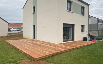 Terrasse de plain-pied en Tigerwood- Muiracatiara de 37m2