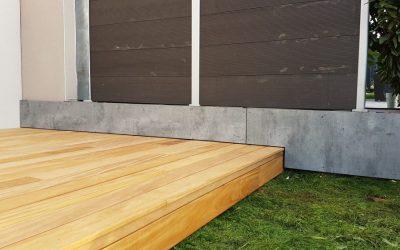 Terrasse de plain-pied en bois exotique Garapa 30m²