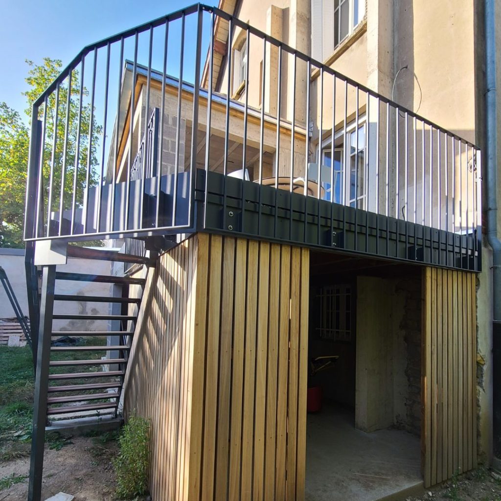 terrasse pilotis étanche-bardage Ayous-padouk-bois exotique-thionville-tereny-moselle-14m2