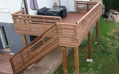 Terrasse sur pilotis en Bambou de 20m2