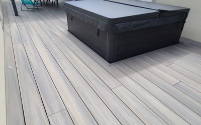 Terrasse spa en bois composite de 60m2
