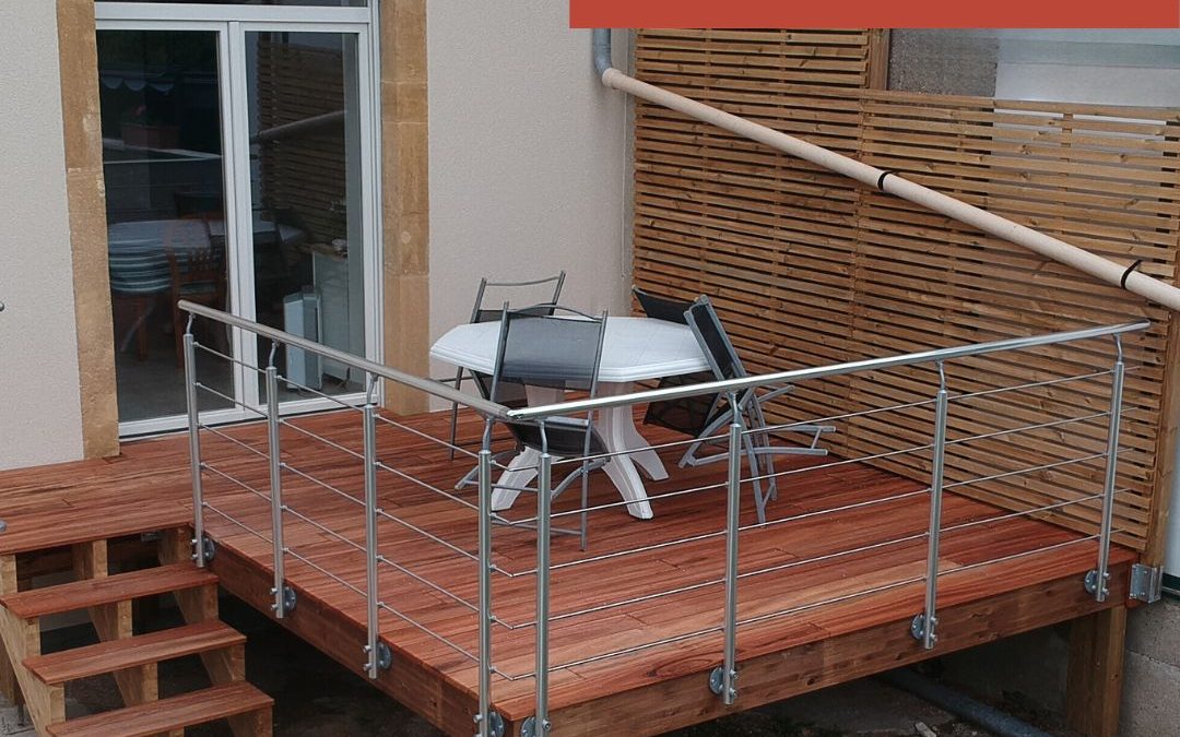 Terrasse sur pilotis en Muiracatiara de 12m2