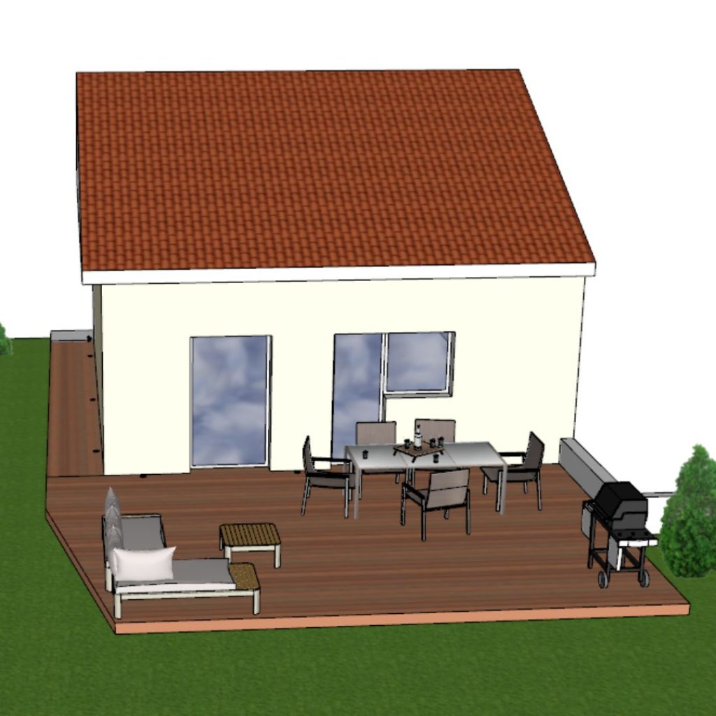 terrasse bois-rénovation terrasse- bambou caramel-éclairage Led Terrasse-tereny-les étangs-moselle-40m2