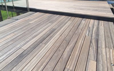 Terrasses sur pilotis étanche en padouk de 48m2